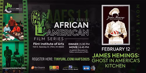 African American Film Series: James Hemings: Ghost in America's Kitchen (NR)