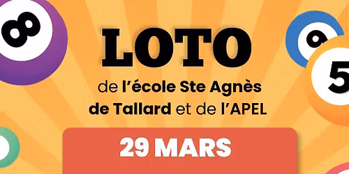 Loto de l\u2019\u00e9cole Sainte Agn\u00e8s