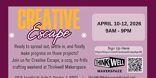 Creative Escape April 10-12