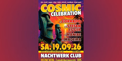 SA 19.09. Cosmic Celebration - Nachtwerk Club M\u00fcnchen