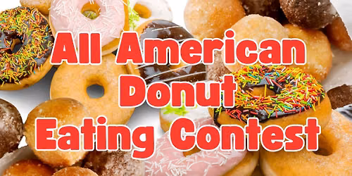 All American Donut Eating Contest on the Deck