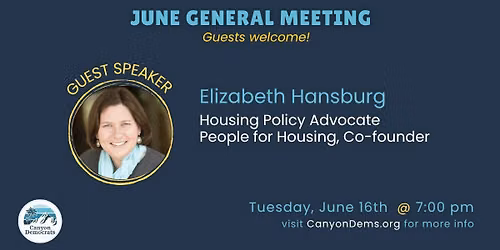 June General Meeting - Housing in OC