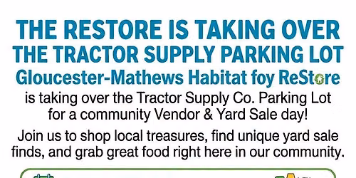 Gloucester-Mathews ReStore Parking Lot Takeover