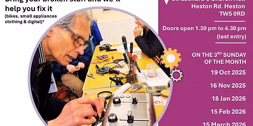Your local REPAIR CAFE IS BACK!