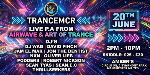 TranceMCR: Sean Tyas, Thrillseekers, Oliver Lieb, Airwave, JTD, Robert Nickson, DJ Wag and AOT!