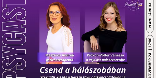 PSYCAST \u25aa\ufe0f Csend a h\u00e1l\u00f3szob\u00e1ban \u25aa\ufe0f Szexu\u00e1lis ki\u00e9g\u00e9s a hossz\u00fa kapcsolatokban?
