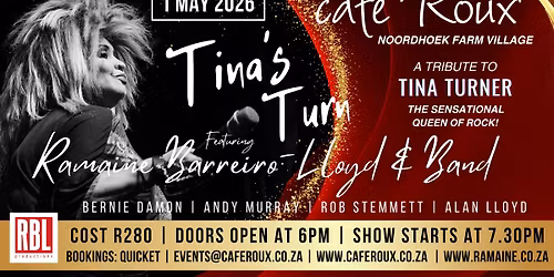 Tina's Turn LIVE! @ caf\u00e9 Roux