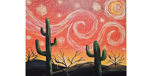 Starry Night Saguaros - Paint and Sip in Phoenix | Classpop!\u2122
