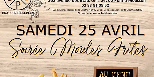 \ud83e\uddaa SOIR\u00c9E MOULES FRITES \u00c0 LA BRASSERIE DU PORT\ud83c\udf5f