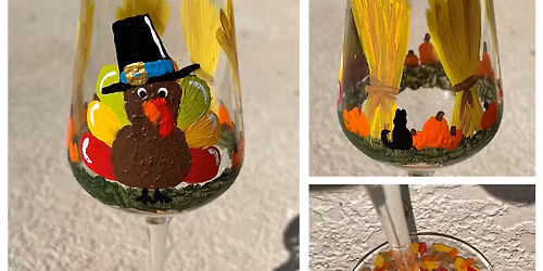 "Tom the Turkey" Wine Glass Painting Class
