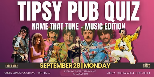 PUB QUIZ - LIVE MUSIC EDITION WITH GUEST PERFORMER