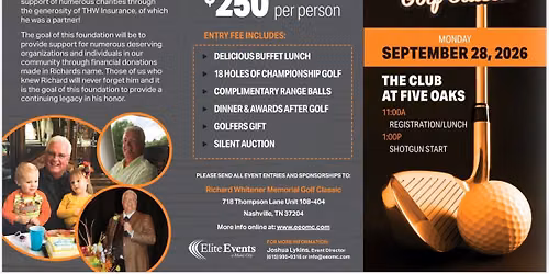 7th Annual Richard Whitener Memorial Golf Tournament