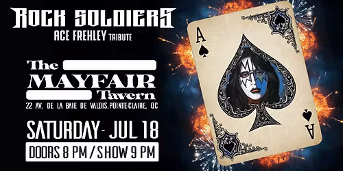 Rock Soldiers tribute to Ace Frehley at Mayfair Tavern
