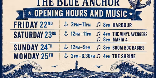 Bank holiday weekend at The Blue Anchor 