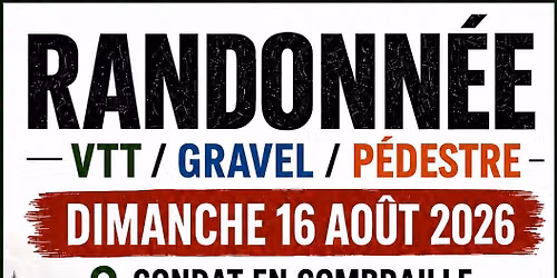 \ud83d\udeb5\u200d\u2642\ufe0f RANDONN\u00c9E VTT \/ GRAVEL \/ P\u00c9DESTRE \ud83e\udd7e