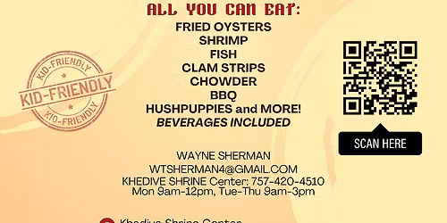 Khedive Shrine Seafood Festival at Khedive Shrine Center