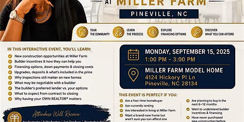 New Construction Buyer Experience at Miller Farm (Pineville NC)