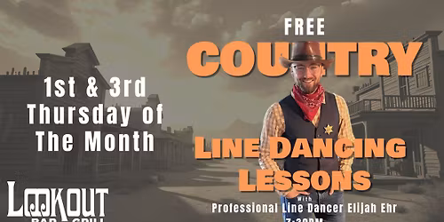 Lookout Bar and Grill - Free Country Line Dancing Lessons!
