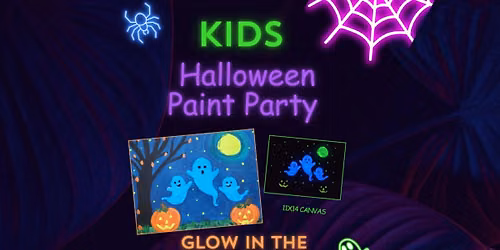 Kids Glow in the Dark Ghost! Halloween Paint Party
