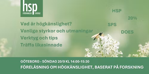 F\u00f6rel\u00e4sning om h\u00f6gk\u00e4nslighet - G\u00d6TEBORG