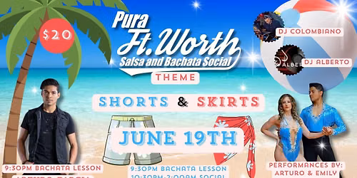 Pura Ft. Worth Salsa & Bachata Social June 19 
