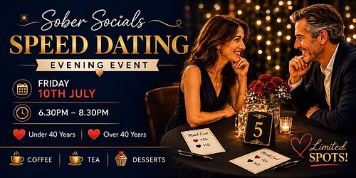 Sober Socials Singles Speed Dating Night - Toowoomba QLD