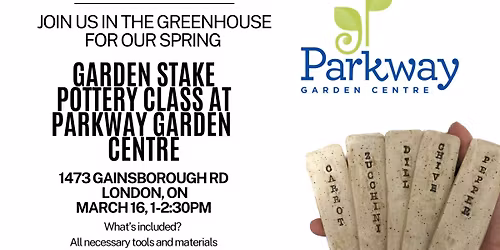 Garden stake pottery class at Parkway Garden Centre