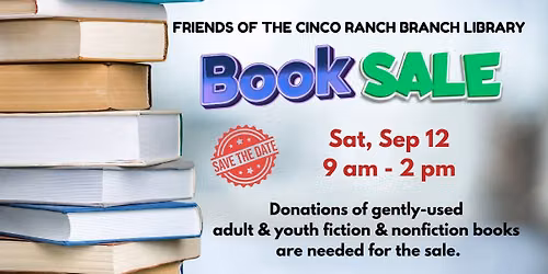 Friends of the Cinco Ranch Branch Library Book Sale