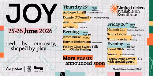 Acrylicize presents JOY 2026  (FIRST PHASE LINEUP ANNOUNCED)