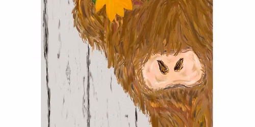 Highland Cow Paint and Sip