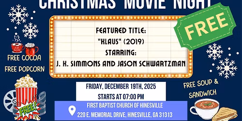 December 2025 Drive-In Movie Night! - "Klaus" - (2019)