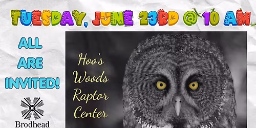 Raptors at the library (Hoo's Woods Raptor Center)!