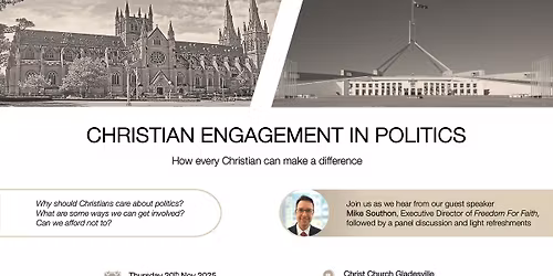 Christian engagement in politics - Christ Church Gladesville