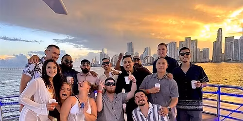 # 1 Sunsent Party Boat Miami + FREE DRINKS