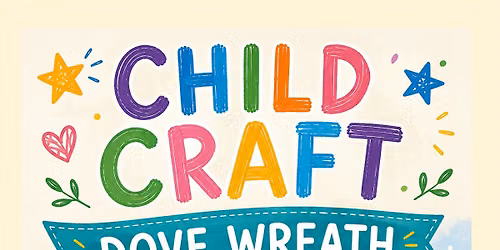 Dove wreath child craft at Higham Hill library