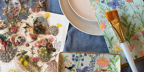 \u2728Create a Decoupage Trinket Dish with Makery Hive! \u2728