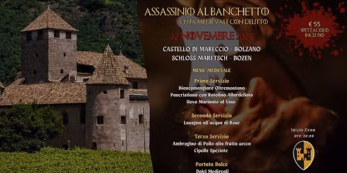 ASSASSINIO AL BANCHETTO - CENA MEDIEVALE al Castello di Mareccio