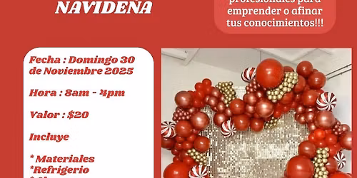 Taller De Guirnalda Orgánica paleta de colores Navideños