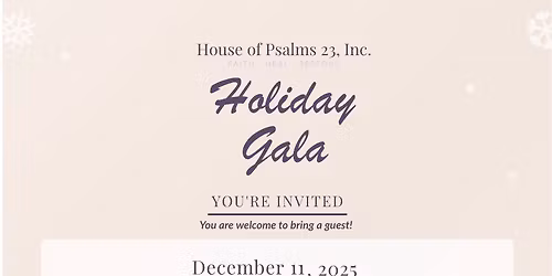 House of Psalms 23 Holiday Gala 2025