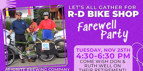 R-D Bike Shop Farewell Party