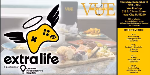 Vue Rooftop Community Night for UI Stead Family Children's Hospital via Extra Life