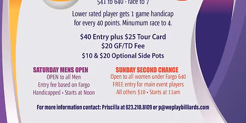 Arizona Women's Billiard Tour Stop No. 4