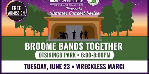 Broome Bands Together Free Summer Concert Series: Wreckless Marci 