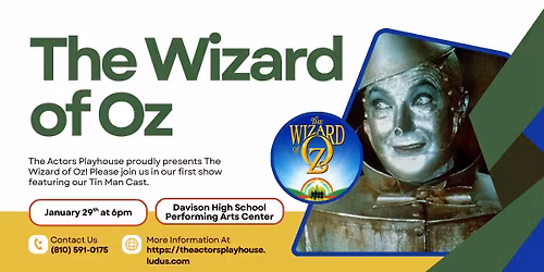 The Wizard of Oz Tin Man Cast -- Presented by The Actors Playhouse