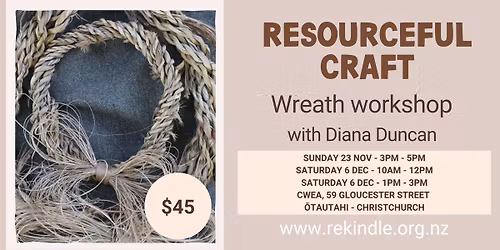 Wreath making workshop - \u014ctautahi Christchurch