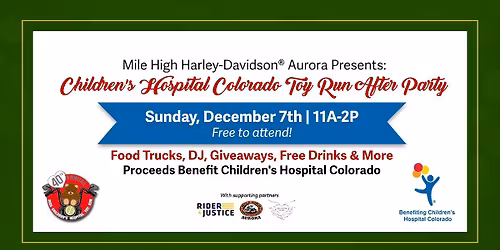 Children's Hospital Colorado Toy Run After Party 2025