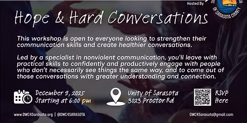 DWCSC December Meeting: Hope & Hard Conversations