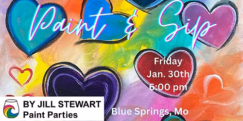 Rainbow Hearts Paint Party