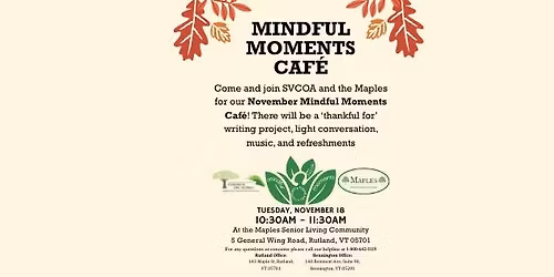 Rutland Mindful Moments Cafe