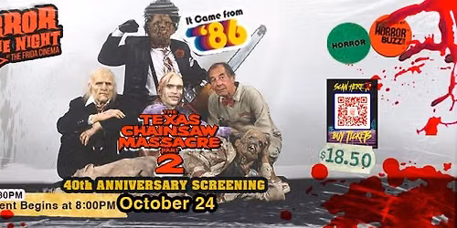 The Texas Chainsaw Massacre 2 40th Anniversary Screening \u2013 Horror Movie Night